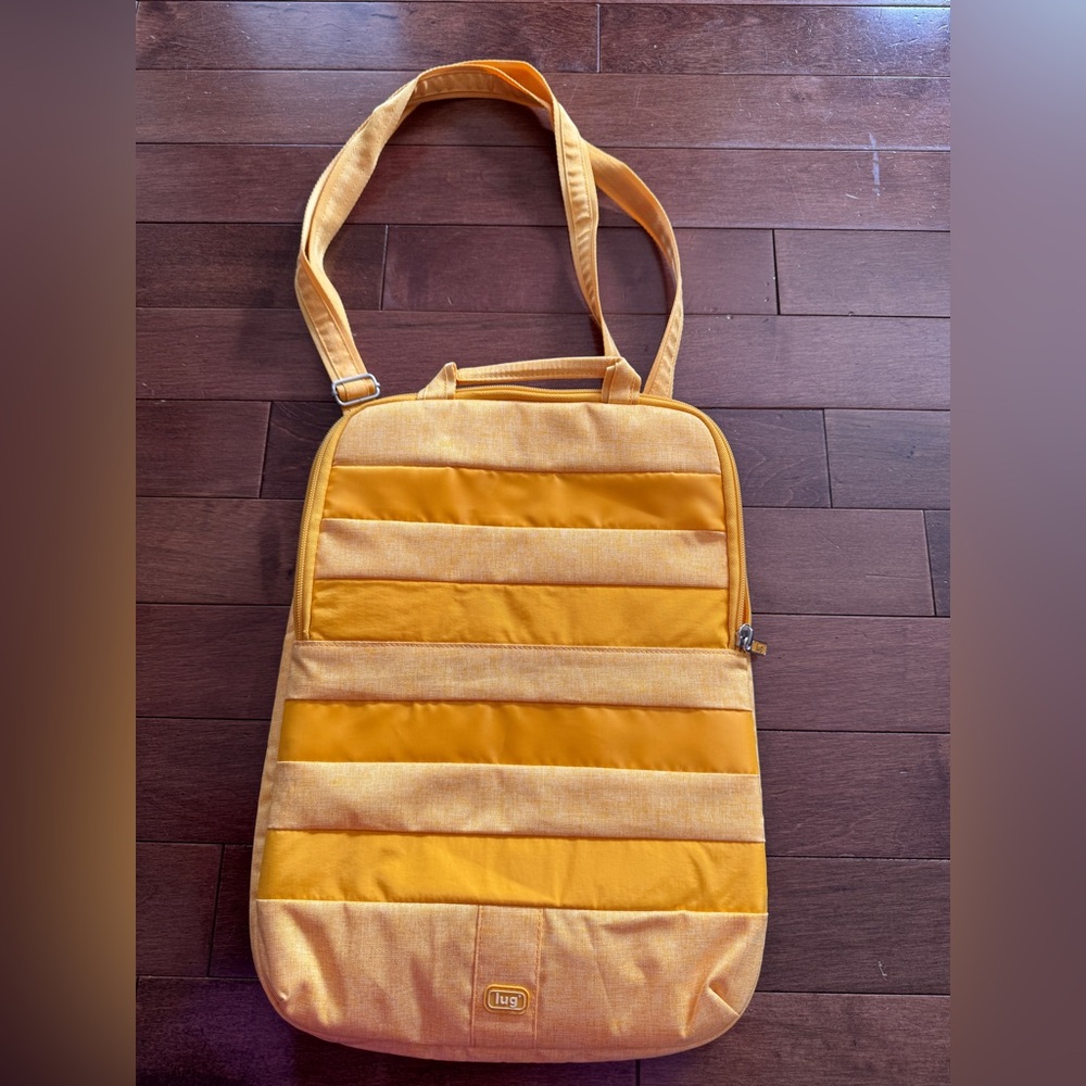 LUG Slider 15-inch Yellow Padded Laptop Pouch with convertible/removable handles